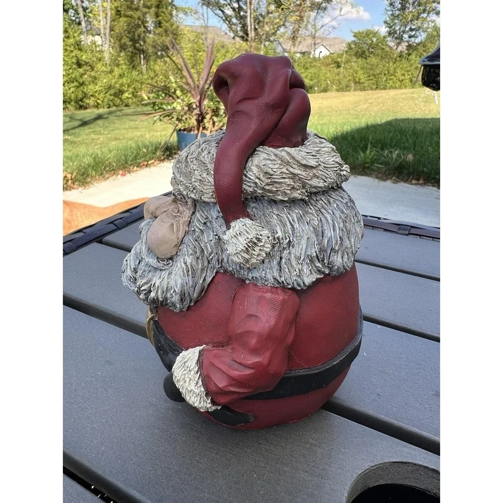 Vtg Hand Painted Santa Claus Resin Figurine 6